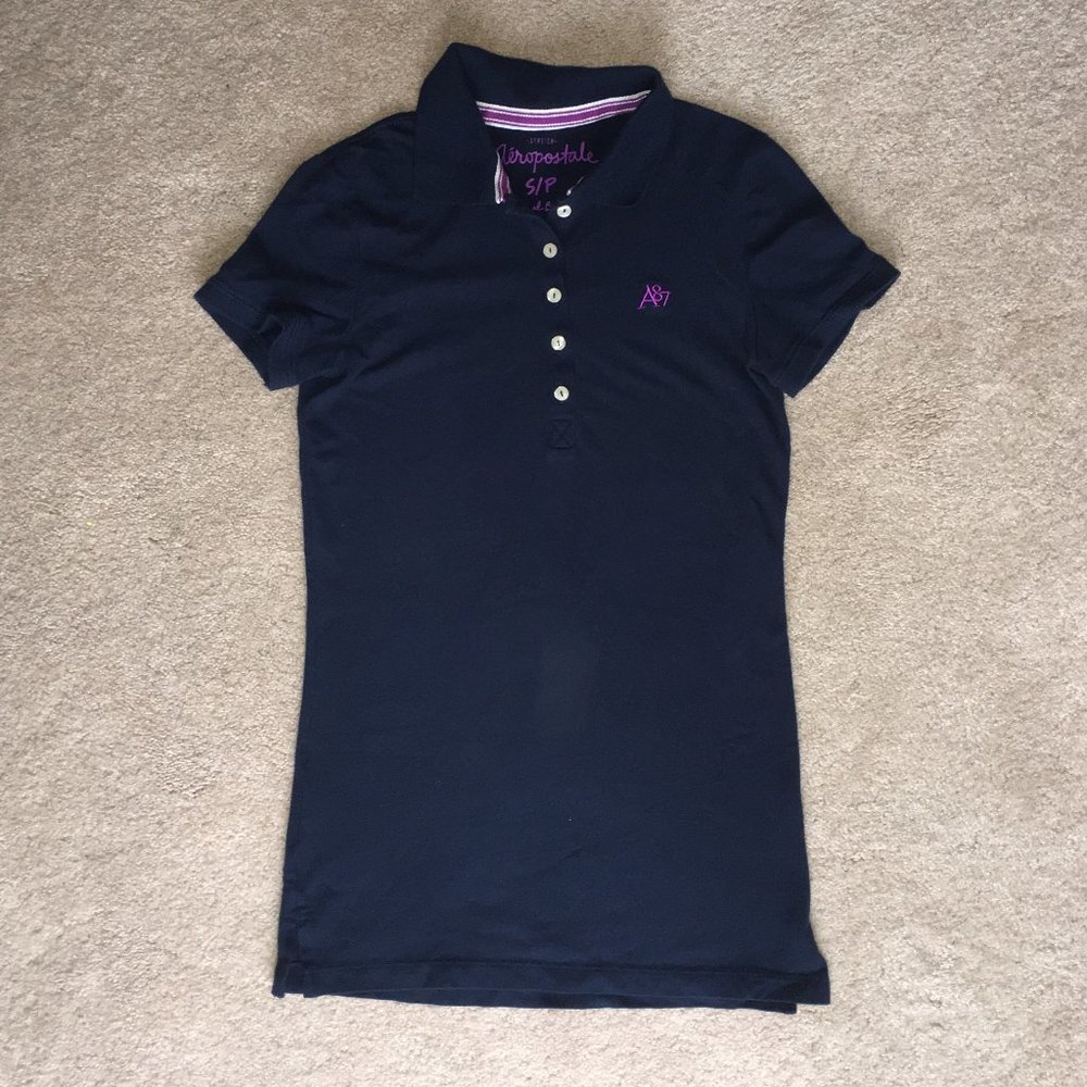 Navy Blue Polo Tee Shirt